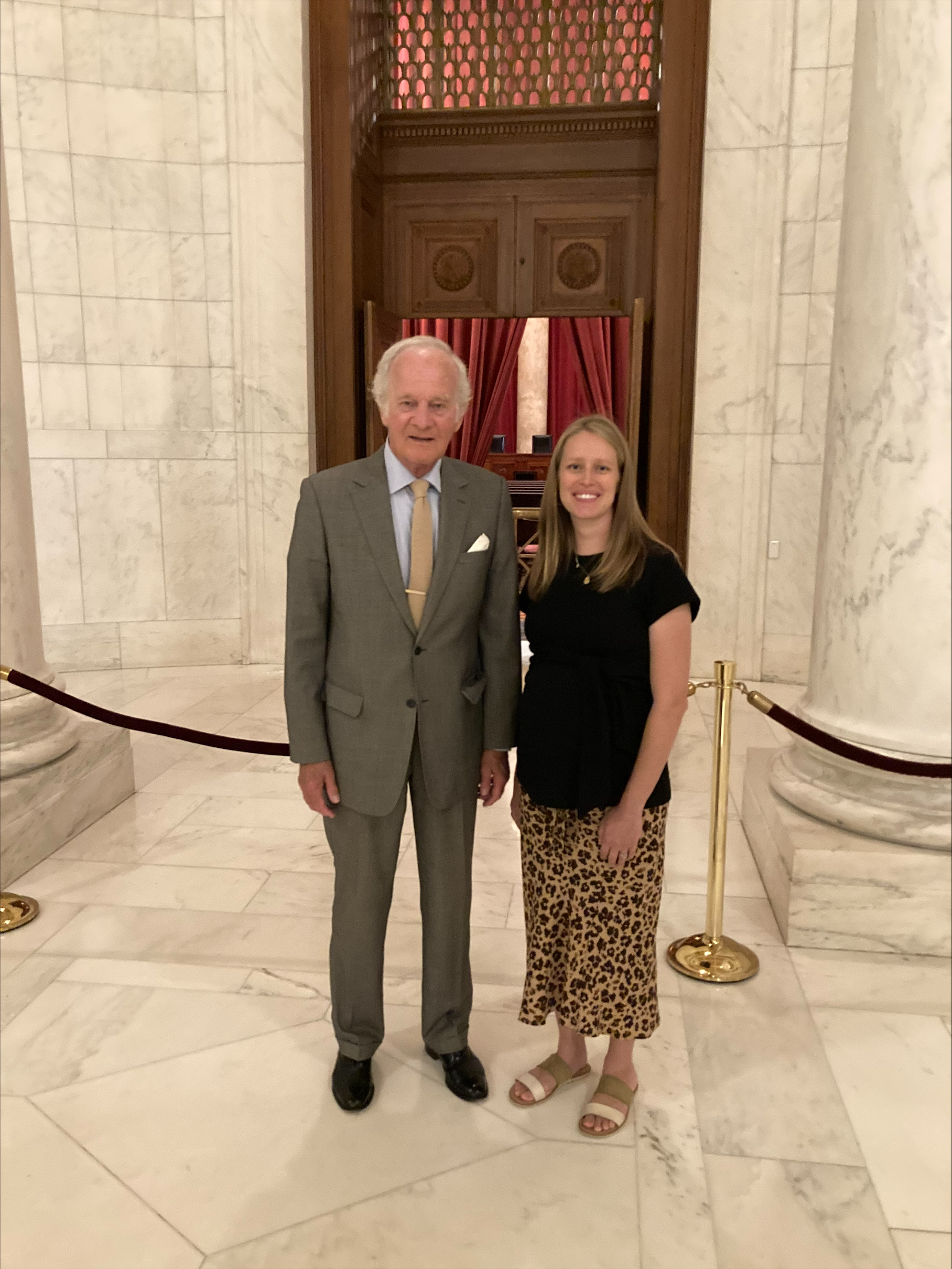 Claes Ryn with Emily Finley at the U.S. Supreme Court
